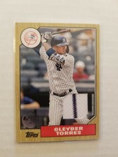 2022 Topps Series 1 1987 Topps Baseball Jersey Relic Card Gleyber Torres #87R-GT