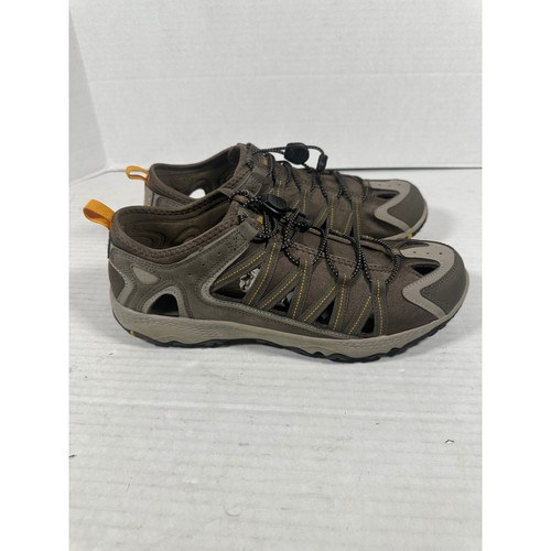 Eddie Bauer Arvada Mens 11M Brown Hiking WaterShoes Bungee Lace Athletic Sandals