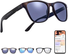 Smart Glasses,Bluetooth Glasses with 2Pcs Replacement Lenses 160 Language 5.4 Tr