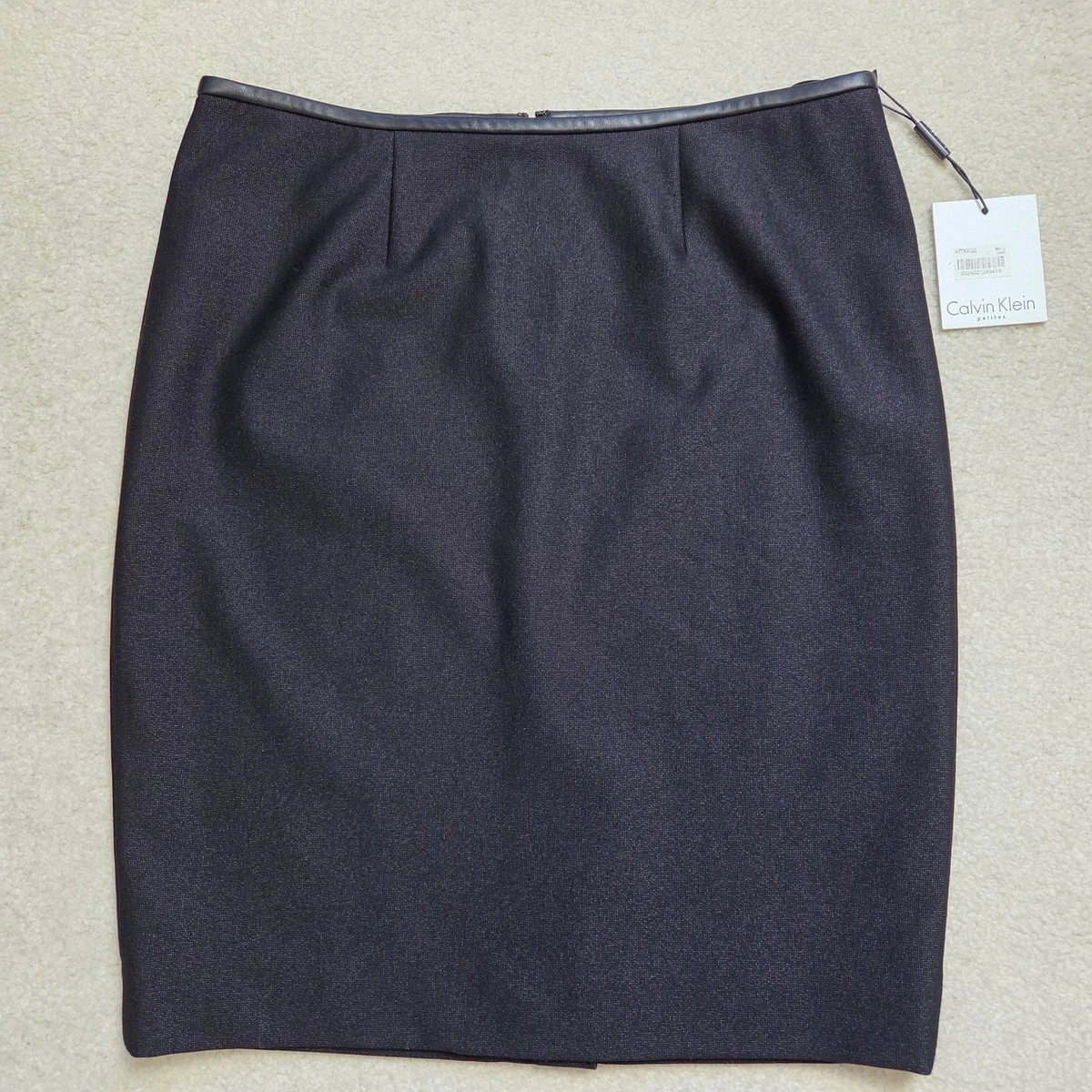 navy blue dress for baby girl Calvin Klein Leather Straight & Pencil Skirts for Women for sale main image 1