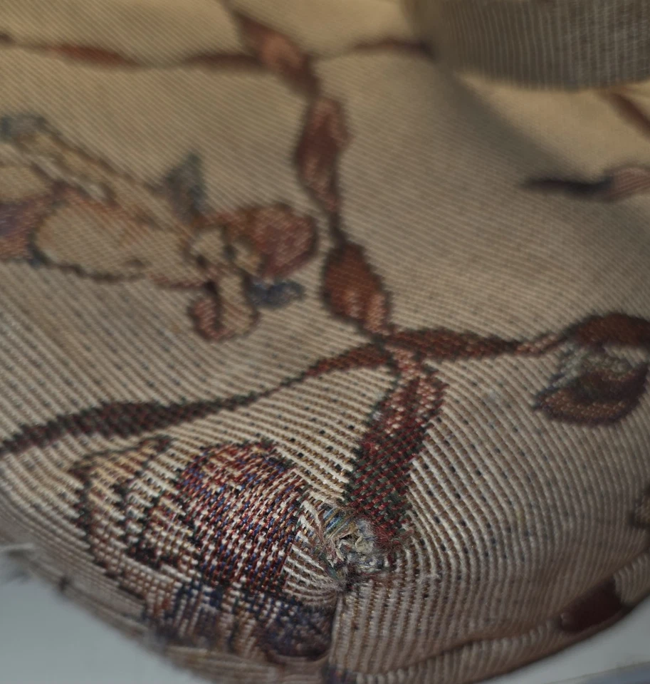 ВИНТАЖНЫЙ херувим ангел гобелен холст бежевый сумка с короткими ручками 13 X 13 с MatchingBible сумка - Изображение 4 из 4