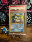 Pokemon 1996 🌊 Japanese Blastoise Base Expansion Set Holo 🌊 PSA 6 ✨ Swirl 🌀