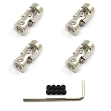 Befenybay 4 Pcs 4mm to 6mm Universal Joint Shaft Coupling with Screws for Motor