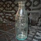 Vintage Absolutely Pure Milk Bottle 3D Cow Embossed Glass Italy