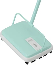 Carpet Sweeper, Mini Size Lightweight Hand Push - No Noise, Non-Electric, Easy M
