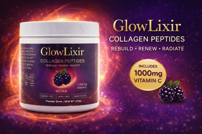 GlowLixir Collagen Peptides Powder with Vitamin C Mora Flavor | Skin Hair Nails