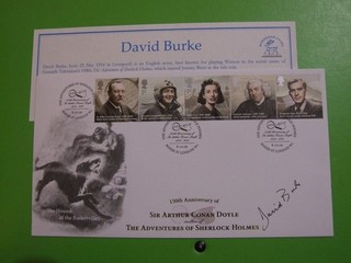 BUCKINGHAM FDC 2009 SIR ARTHUR CONAN DOYLE SIGNED DAVID BURKE Dr WATSON SEE