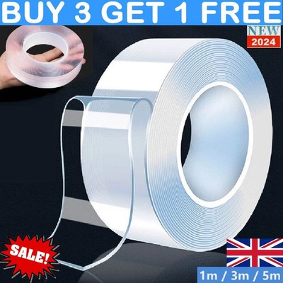 Wiederverwendbares Nano Klebeband doppelseitig spurlos waschbar Gel Tape Anti-Rutsch