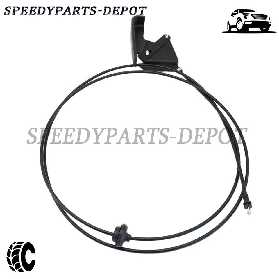 Fit 55275849AA Dodge Ram 1500 2500 3500 Hood Release Latch Cable with Handle NEW - Imagem 2 de 4
