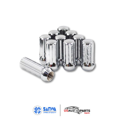 Set of 10  7 Spline Wheel Drive Lug Nuts 14x1.5 Closed End 51mm Long