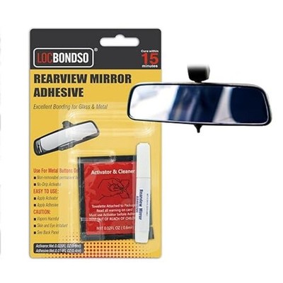 Strong Hold Rearview Mirror Adhesive Repair Kit, Fast-Curing Windshield Glue, Wa
