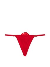 Victoria's Secret Tied With A Bow V-String Thong Panty Red Medium NWT