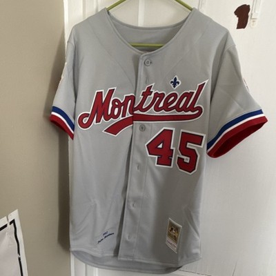 Mitchell & Ness Montreal Expos Pedro Martinez #45 MLB Jersey Gray M