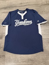 Majestic NY New York Yankees Cool Base MLB Baseball Batting Practice Jersey XL