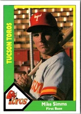 1990 CMC Tucson Toros Mike Simms #20 Tucson Toros Baseball Card