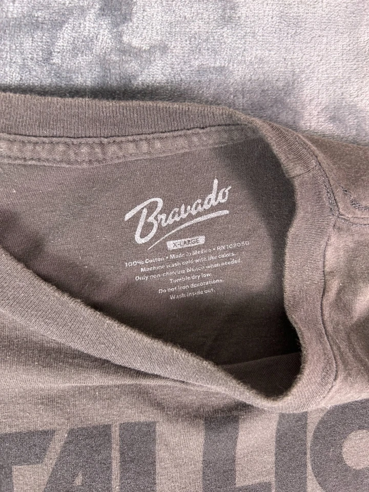 Camiseta Metallica Bravado Banda Gráfica Calavera Marrón XL Heavy Metal Rock Foto 3 de 4