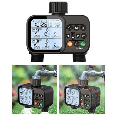 Müheloses Wassermanagement Smart Dual Outlet Timer für Garten Bewässerung Bed