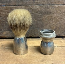 Vintage Chrome Silver Tipped Badger Shaving Brush