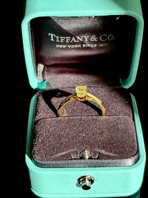 Tiffany & Co. Fancy Yellow Diamond 18k Yellow Gold Ring/ Engagement Ring