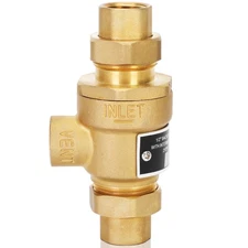 1/2 Inch 9D-M3 Backflow Preventer Brass Dual Check Valve with Intermediate At...