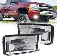 Led Fog Lights 5202 w/Bulbs 07-14 Chevy, 07-15 GMC Sierra Yukon-Chrome