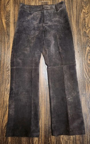 Liz Claiborne Audra Brown Suede Wide-Leg Pants Sz 12 EXCELLENT!
