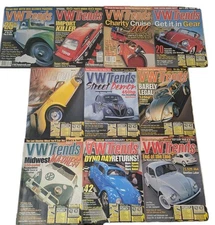 VW Trends Magazine 2003 Lot of 10 Issues ~ Volkswagen Beetle Bug~ Incl 250th Iss