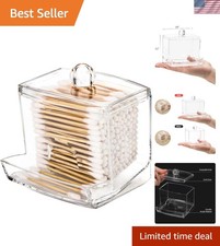 10oz Qtip Holder Dispenser Big Clear Bathroom Organizer Accessories Decor for...