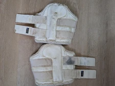 White Valena Brushing Boots, worn but still good for turnout.