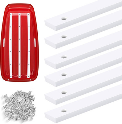 Moonoom 6 Pcs Sledding Runner Kit with Nuts and Screws, 47'' × 0.9'' Sled Runner