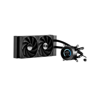 CPU Liquid Cooler, AIO CPU Water Cooler - 120mm PWN Fans, Pump, 1.8'' Display, M