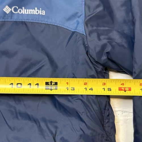 Columbia Youth Hooded Windbreaker Fleece Lined Blue Full Zip Size S (8) - Picture 16 of 18