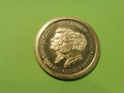 MEDAILLE RARE OR 999 " JFK 1968 " ETATS UNIS 3.90 GR. SPLENDIDE !! - Photo 1/3