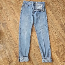 VTG Y2K Levis 512 Denim Jeans Mens Sz 36x32 Fit 32 33 Blue Slim Fit Tapered Leg