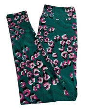 LuLaRoe Leggings OS One Size Animal TEAL PINK Jungle LEOPARD CHEETAH Wild Casual