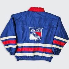 New York Rangers Vintage 90s Apex One Puffer Jacket - NHL Officially Licensed