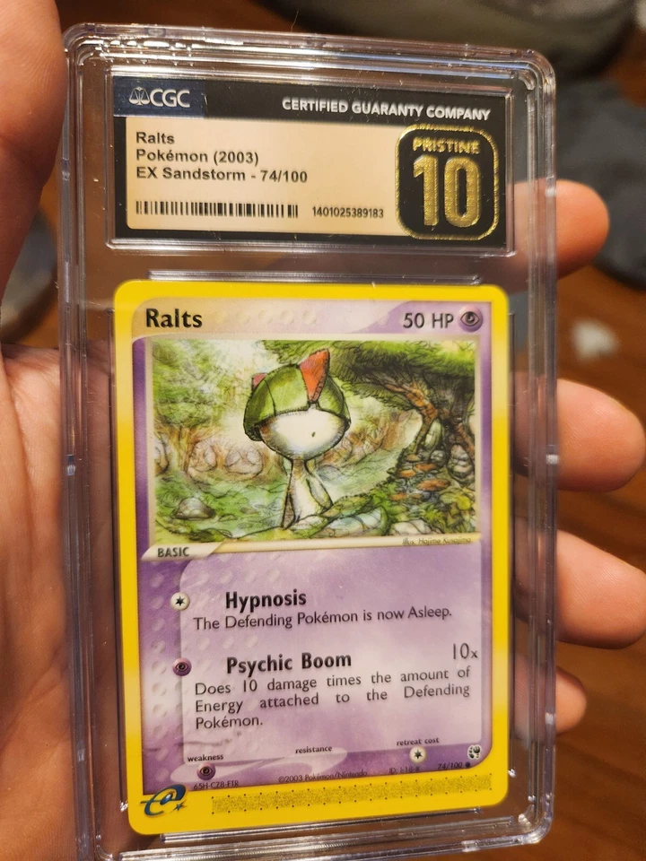 (POP 3) CGC 10 PRISTINE 2003 Pokémon Ralts EX Sandstorm 74/100 Card - Image 2 of 4