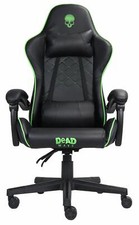 Sedia da Gaming Imbottita in Ecopelle con Bracciolo Nero Verde DWGT00072 2XToo