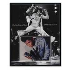 James Brown signed Godfather Of Soul photo framed poster autographs ACOA