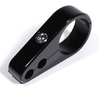 "Alu Schwarz Custom Kabelklemme 1\" Lenkerklemme Doppel Gaszug 25Mm Custombikes"