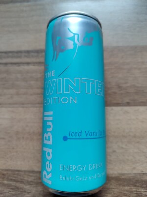Red Bull Dose The Winter Edition Iced Vanilla Berry GERMANY Voll Full 250ml Can