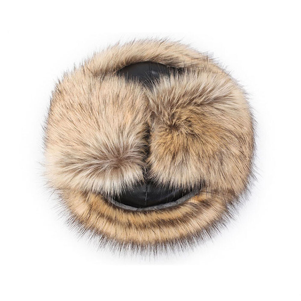 APL Berretto Uomo in Pelle Pu Cappello in Pelliccia Cotone Protezione Orecchie Berretto Scaldamani Morbido M 