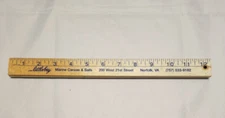 36" Tri-Fold Ruler "Little Bay Marine & Canvas Norfolk, Va" Made in USA