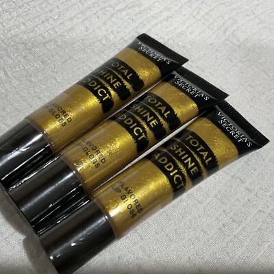 3 NEW Sealed  Victoria's Secret Sealed Total Shine Addict GOLD RUSH   