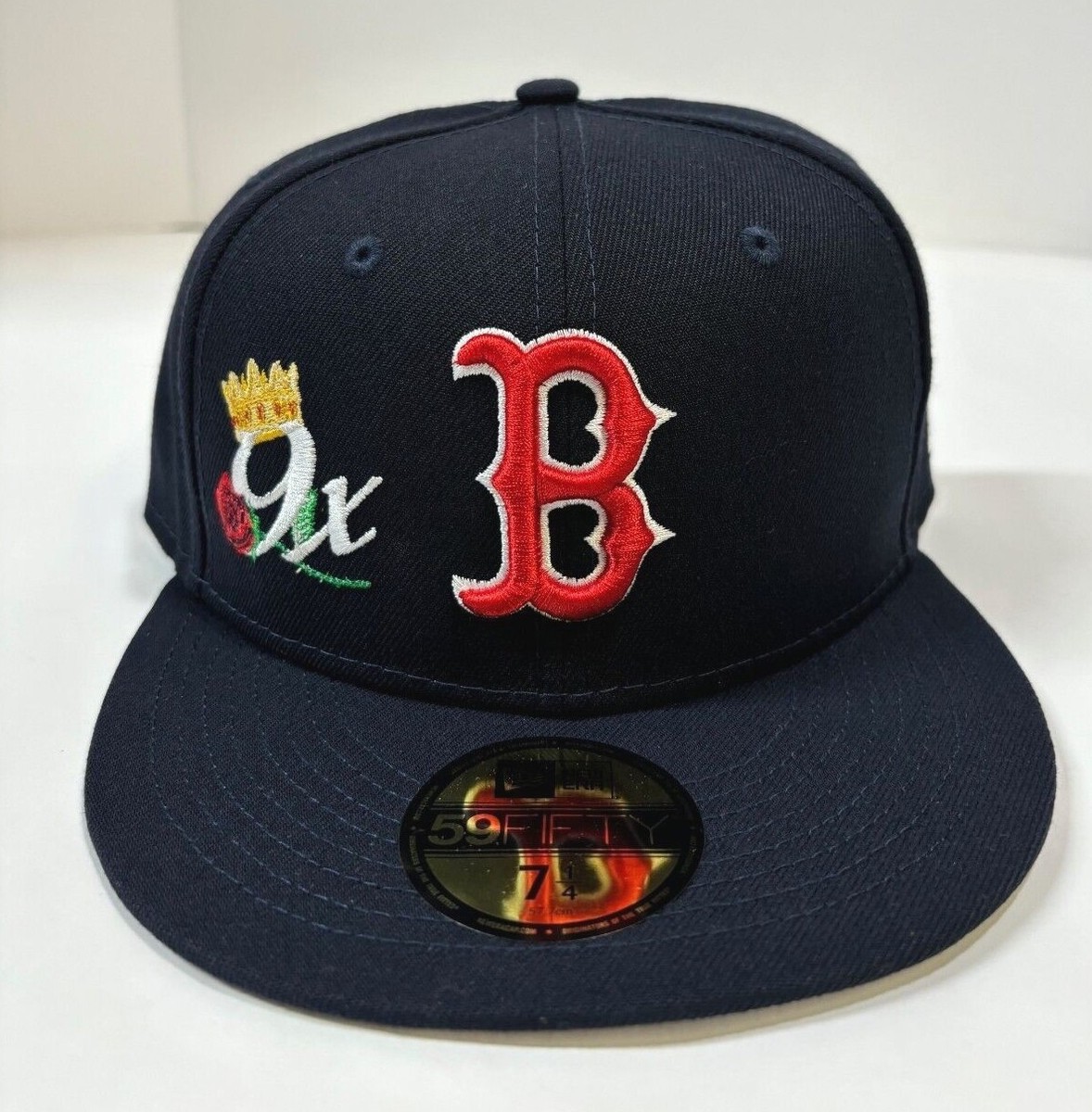 Boston Red Sox MLB NE Crown Champs 9X's Champ Fitted Hat ~Dark