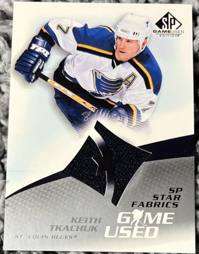 2004 SP GAME USED EDITION STAR FABRICS #112 BLUES KEITH TKACHUK - Picture 1 of 2