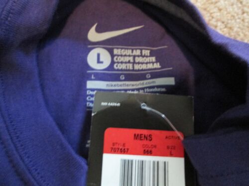 BRAND NEW Mens NIKE Graphic "365 EVERY DAMN DAY" LG Casual/Workout Purple/White - Picture 3 of 3