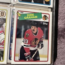 1988-89 Topps Chicago Blackhawks Hockey Card #135 Dirk Graham