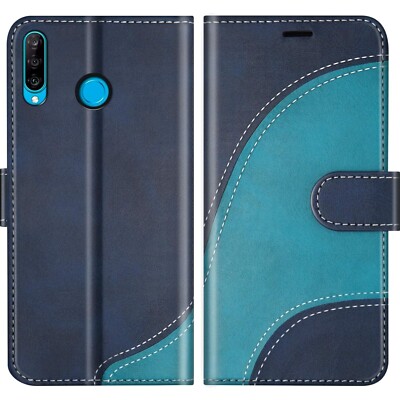 Multifunktionale Ledertasche für Huawei P30 Lite/Nova 4E mit Magnetverschluss