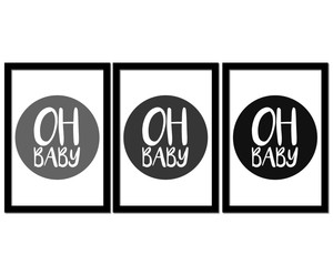 monochrome nursery prints